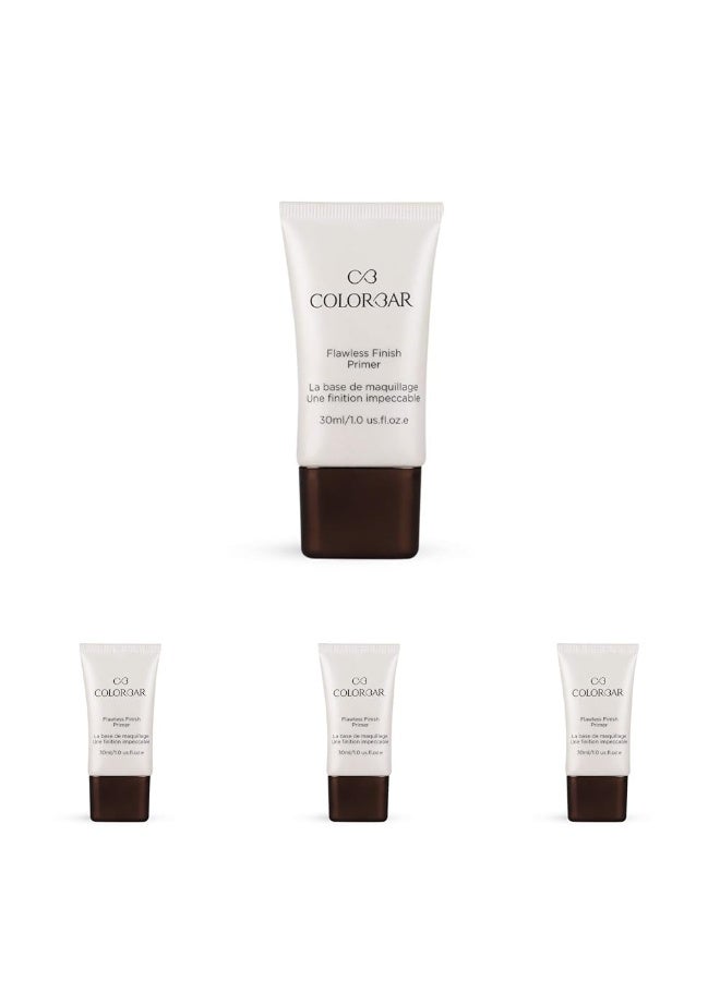 Colorbar Cosmetics Flawless Finish Primer 30 ml, Transparent |Moisturizes Skin | Gel based light weight formula |Provides Radiant & Smooth Finish (Pack of 4)